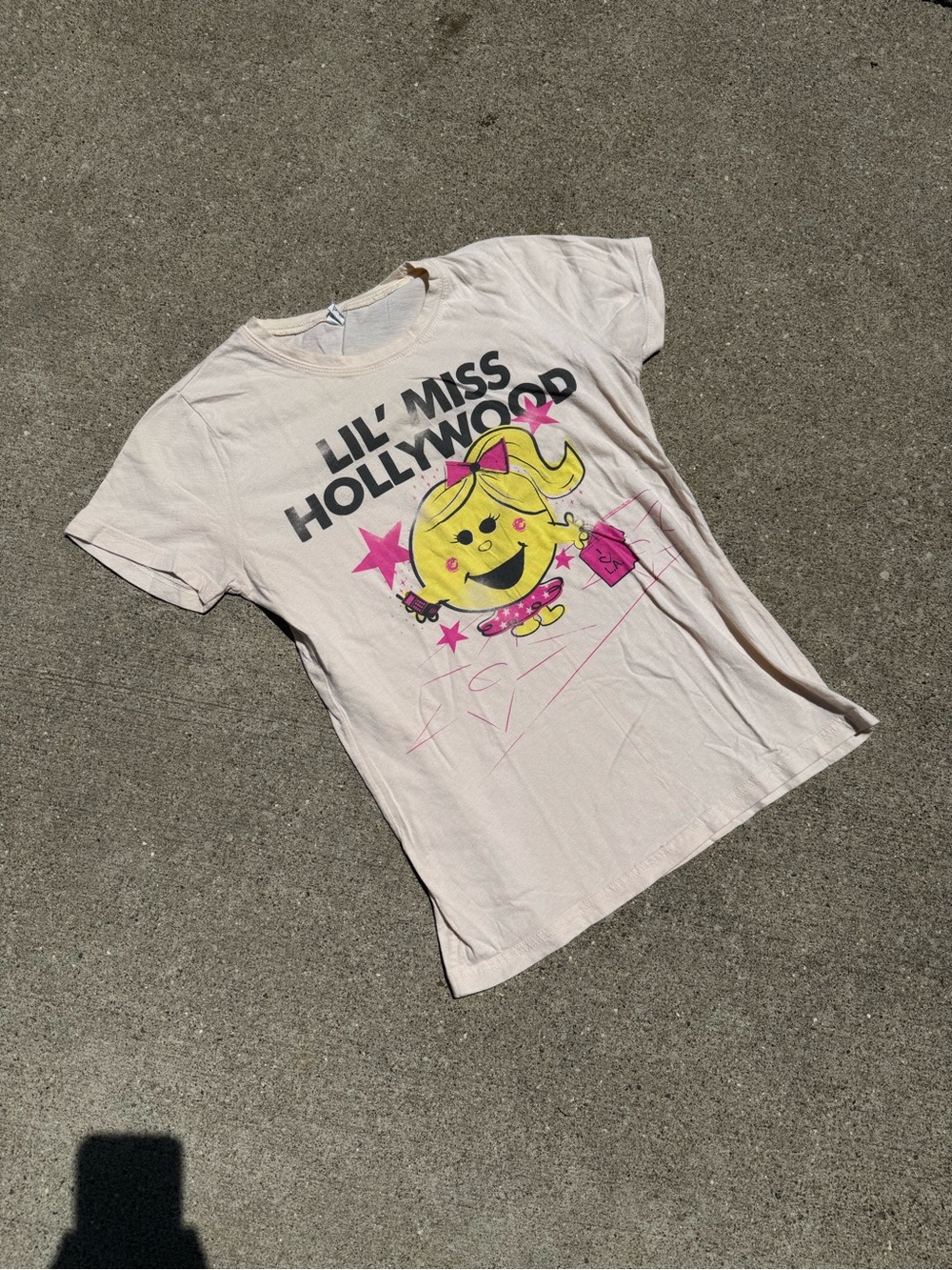 Lil' Miss Hollywood Graphic Tee - White